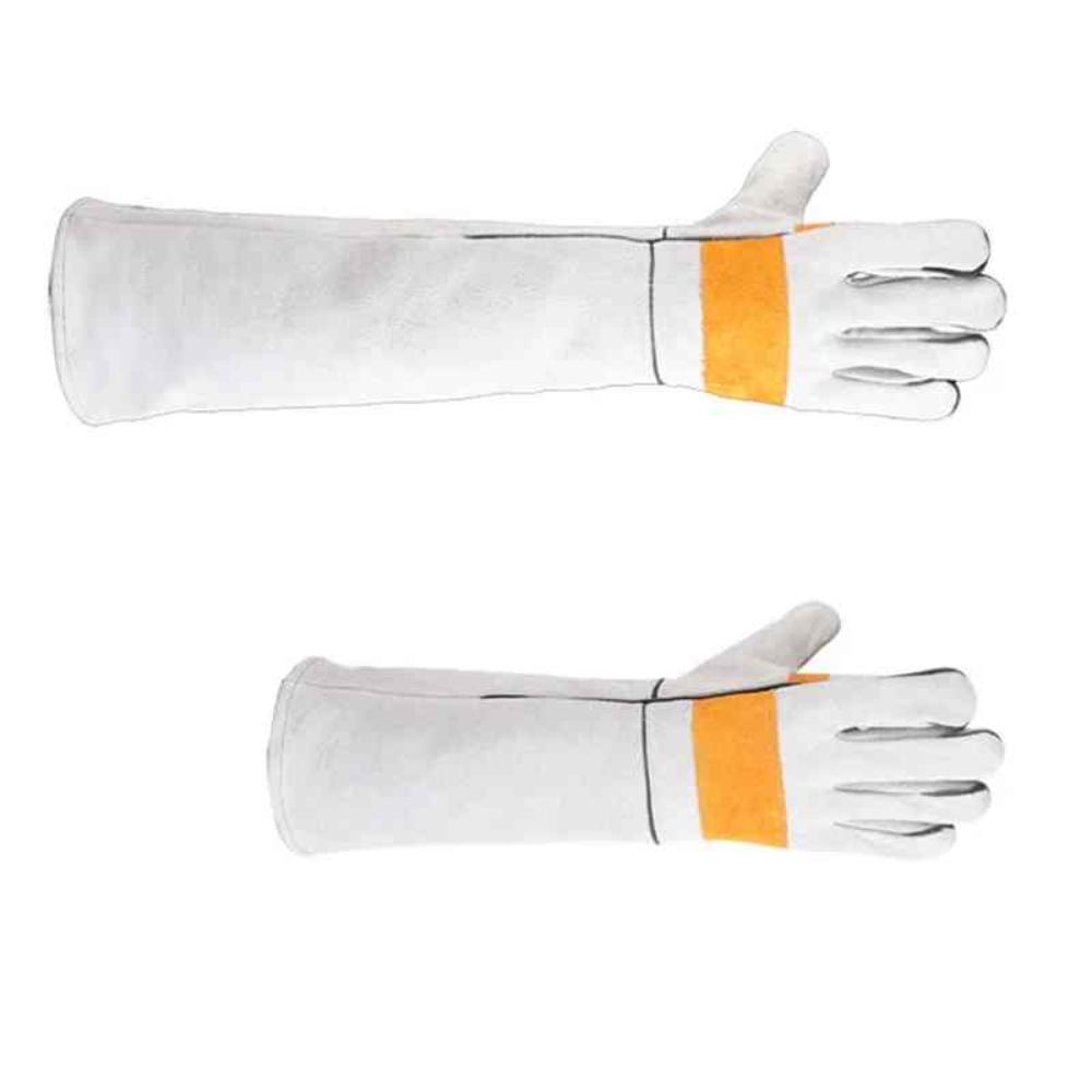 Anti-Bite and Scratch Protective Gloves for Dog and Cat Handling – White