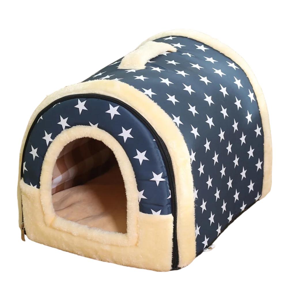 Indoor Cat House & Dog Bed Cave – Foldable Pet Hideaway