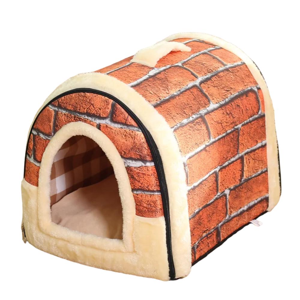 Indoor Cat House & Dog Bed Cave – Foldable Pet Hideaway