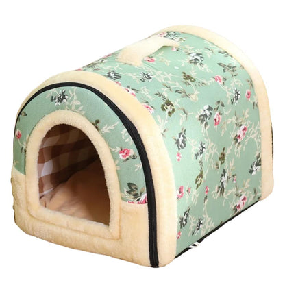 Indoor Cat House & Dog Bed Cave – Foldable Pet Hideaway