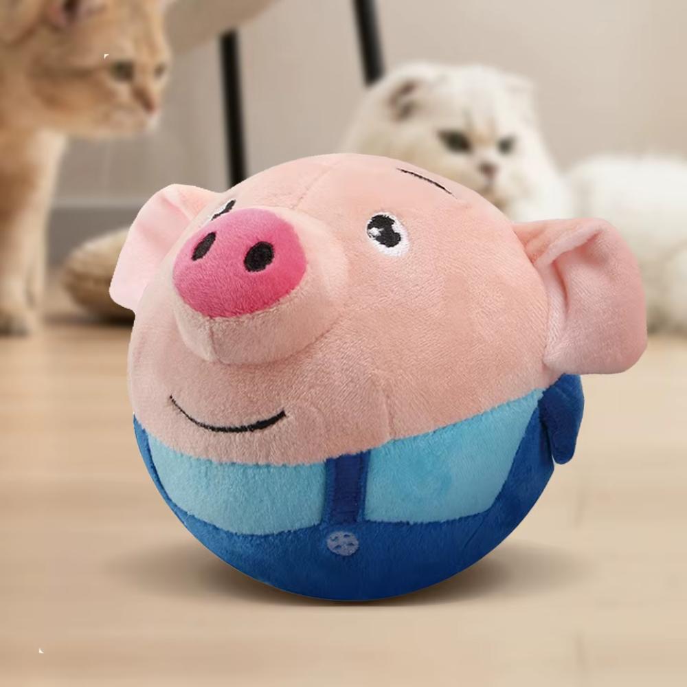 Interactive Dog and Cat Piggy Toy - Jumping Piggy Ball