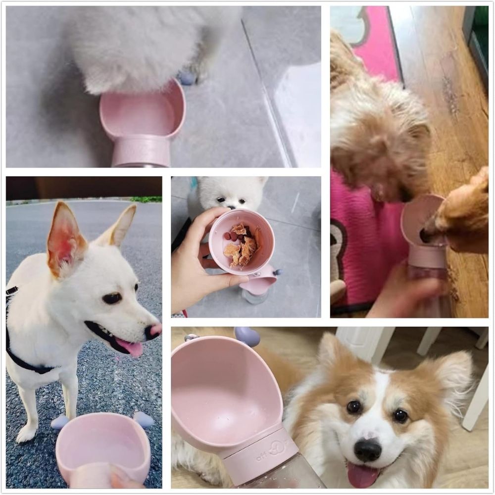 Multifunctional Dog Bottle – Water & Food Dispenser for Travel & Outdoor Use