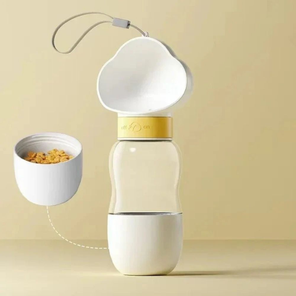 Multifunctional Dog Bottle – Water & Food Dispenser for Travel & Outdoor Use