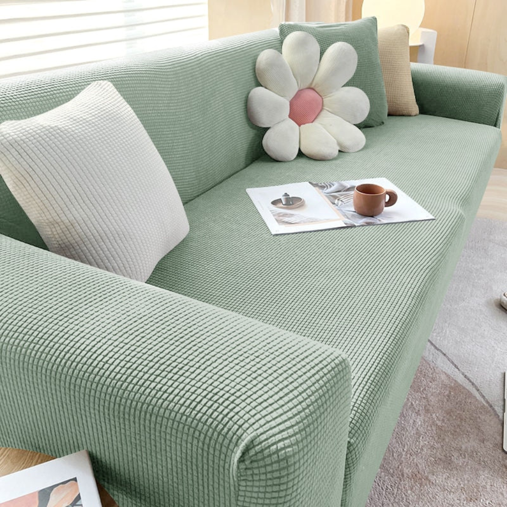 Pet Friendly Stretch Sofa Cover - Cat & Dog Proof Couch Protector – Green