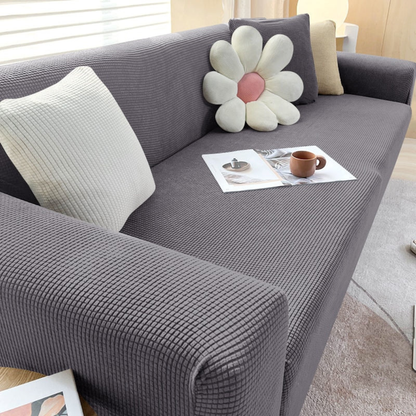 Pet Friendly Stretch Sofa Cover - Cat & Dog Proof Couch Protector – Dark Gray