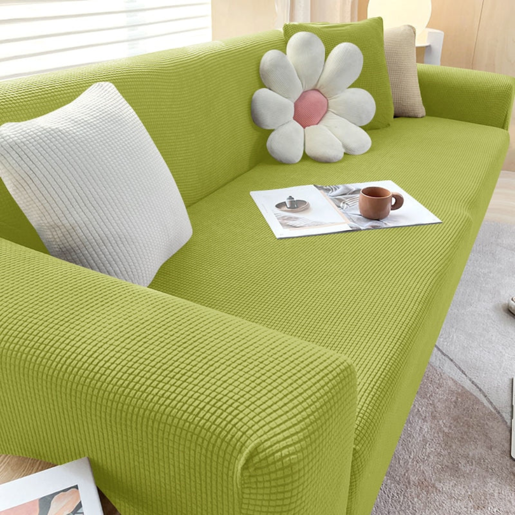 Pet Friendly Stretch Sofa Cover - Cat & Dog Proof Couch Protector – Grass Green