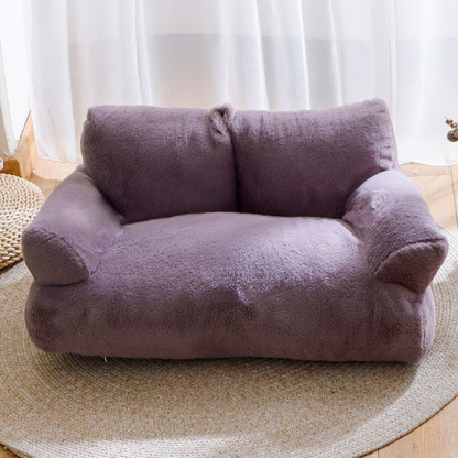 Plush Cat Bed – Comfortable Pet Sofa for Kitty