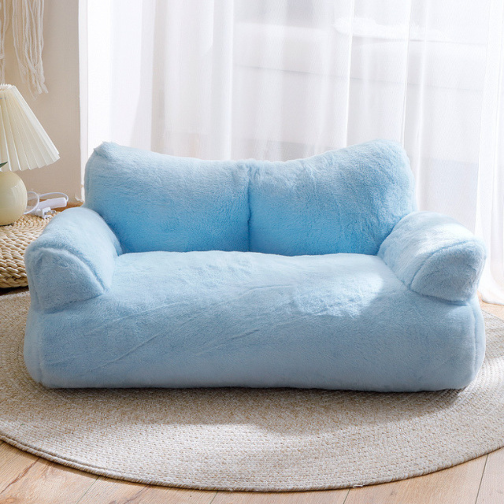Plush Cat Bed – Comfortable Pet Sofa for Kitty - Peties