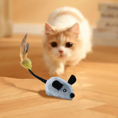 Interactive Pet Mouse Toy – Gray