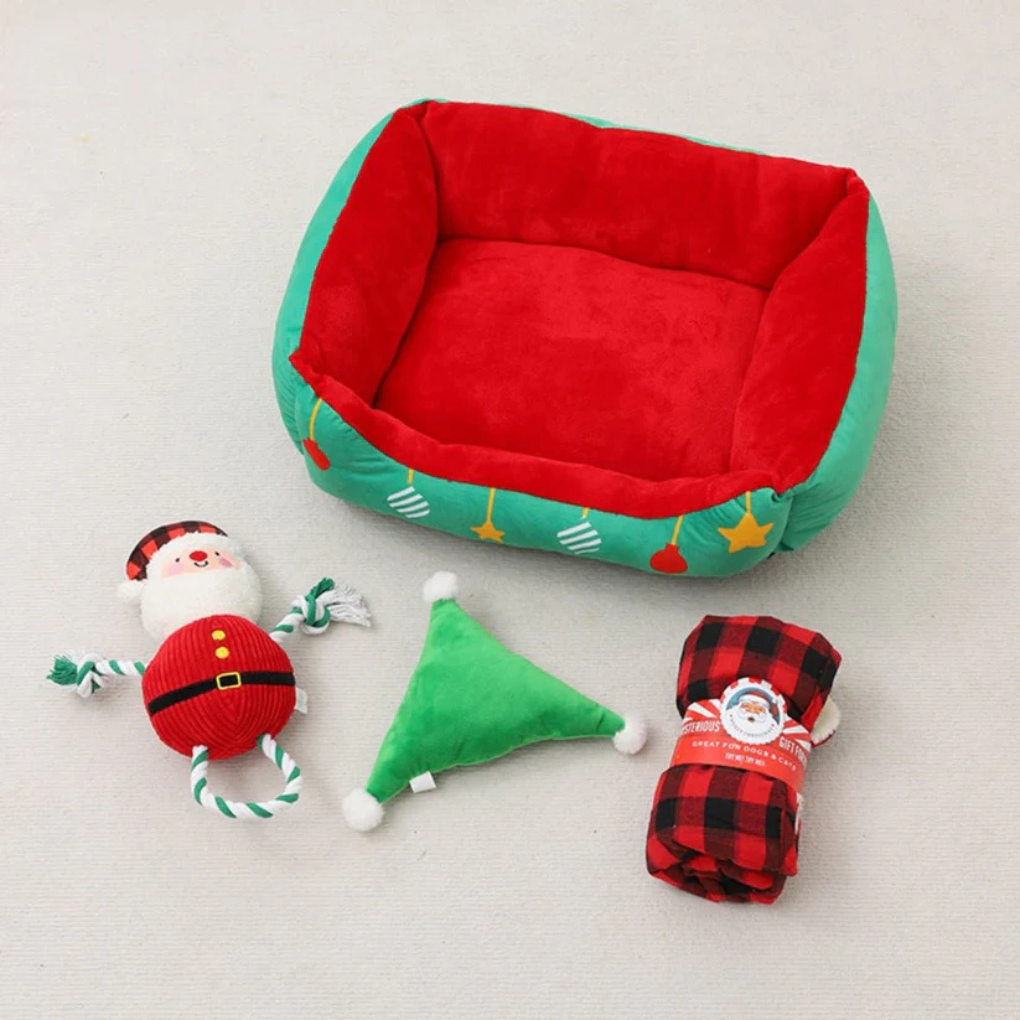 Cozy Holiday Pet Bed House