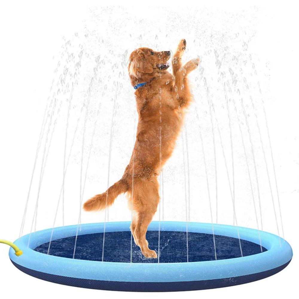 Dog Summer Water Spray Mat – Interactive Splash Pad for Pets