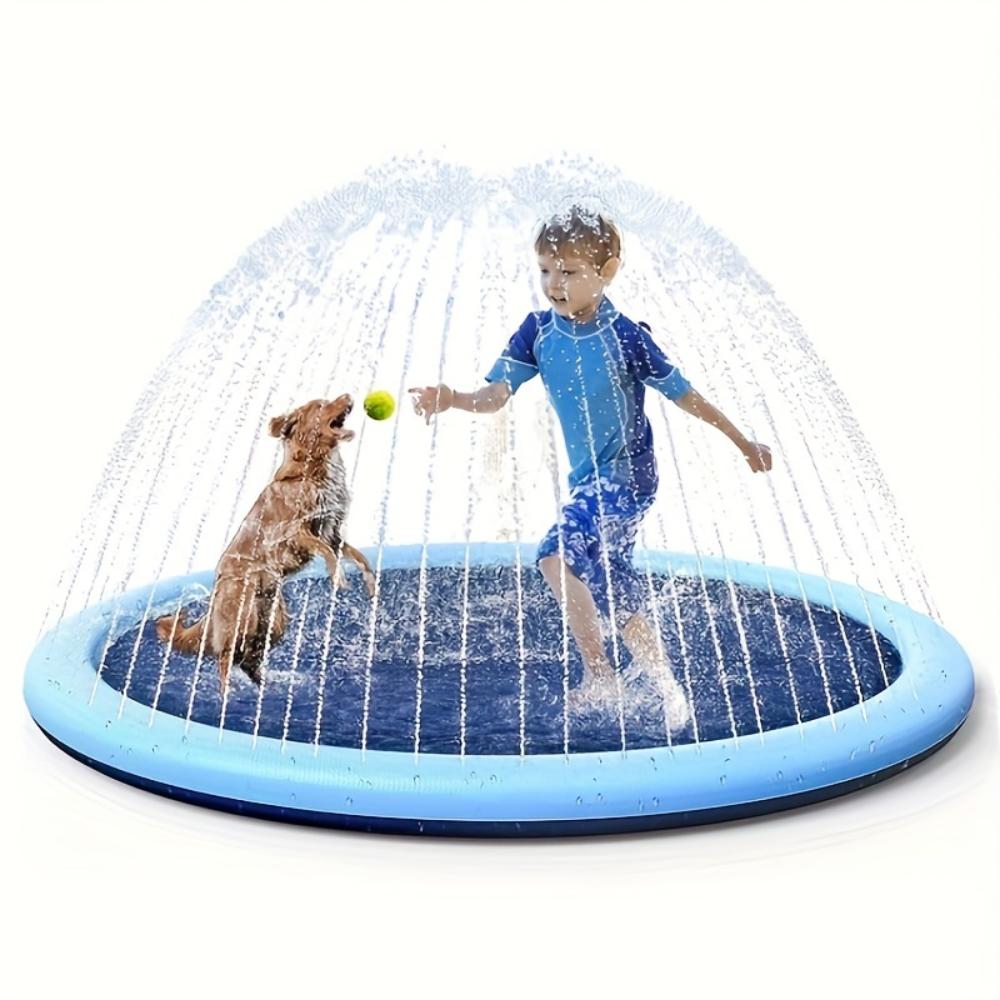 Dog Summer Water Spray Mat – Interactive Splash Pad for Pets
