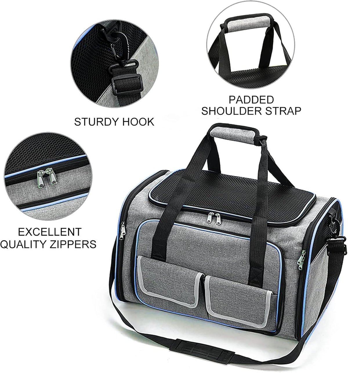 Foldable Cat Carrier Bag - Expandable and Breathable