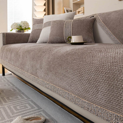 Soft Plush Non-Slip Fleece Sofa Protector Cover