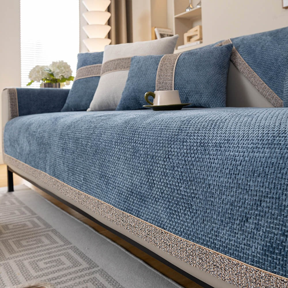 Soft Plush Non-Slip Fleece Sofa Protector Cover