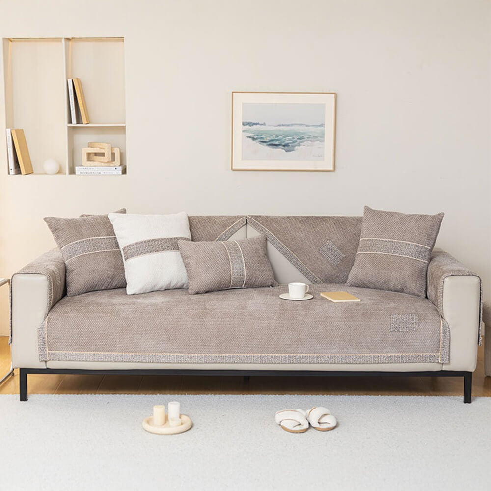 Soft Plush Non-Slip Fleece Sofa Protector Cover - Peties