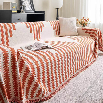 Soft Plush Reversible Scratch-Resistant Sofa Slipcover – Orange