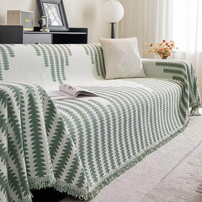 Soft Plush Reversible Scratch-Resistant Sofa Slipcover – Green