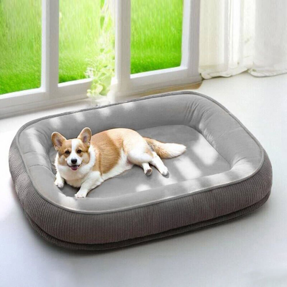 Tough Stain-Resistant Faux Suede Dog Bed