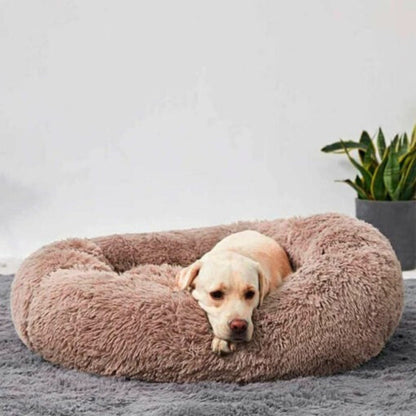 Comforting Stress Relief Pet Bed – Light Brown
