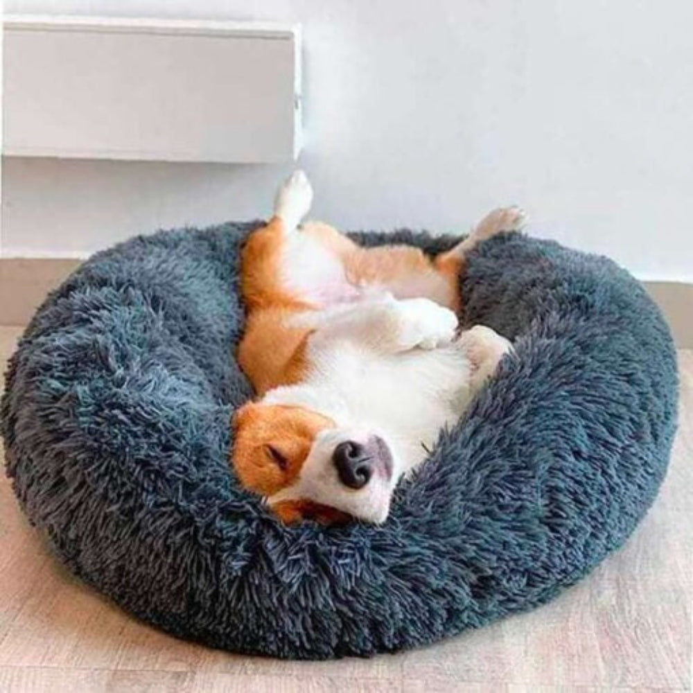 Comforting Stress Relief Pet Bed – Dark Gray