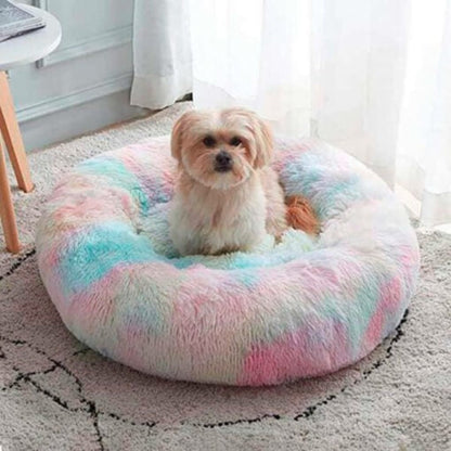 Comforting Stress Relief Pet Bed – Rainbow