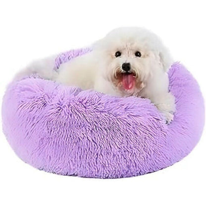 Comforting Stress Relief Pet Bed – Purple