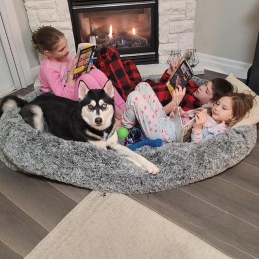 Large Plush Relaxing Orthopedic Dog Mattress - Peties