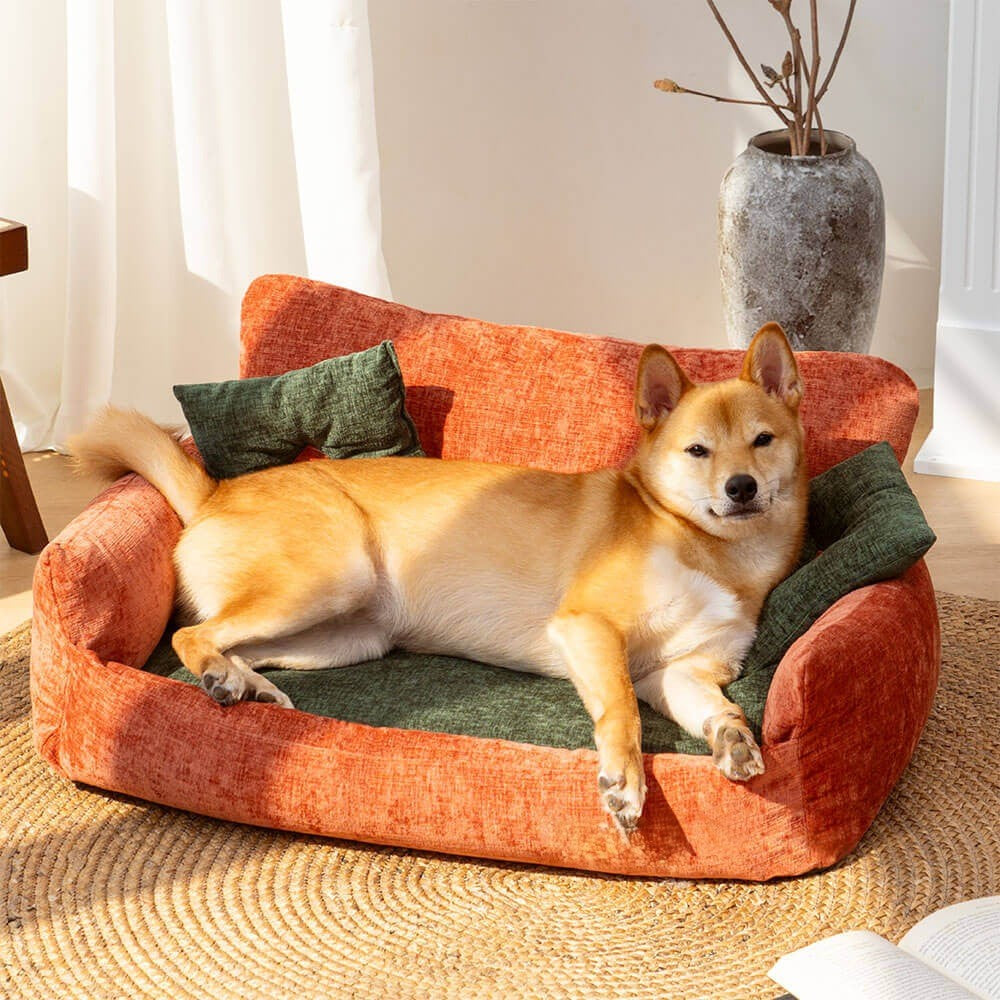Plush Pet Velvet Couch Bed - Peties