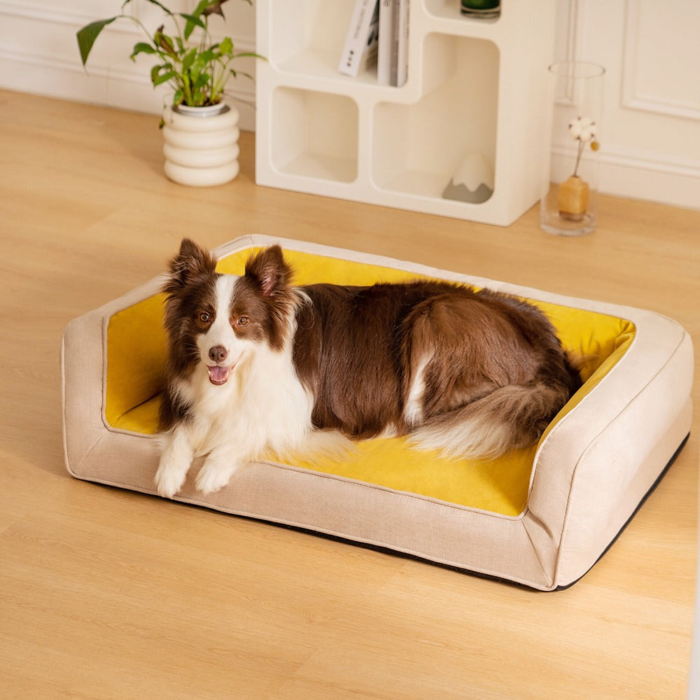 Plush Orthopedic Deluxe Pet Couch Bed - Peties