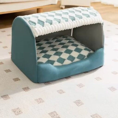 Plush Covered Dog Bed - Soft & Secure Pet Bed