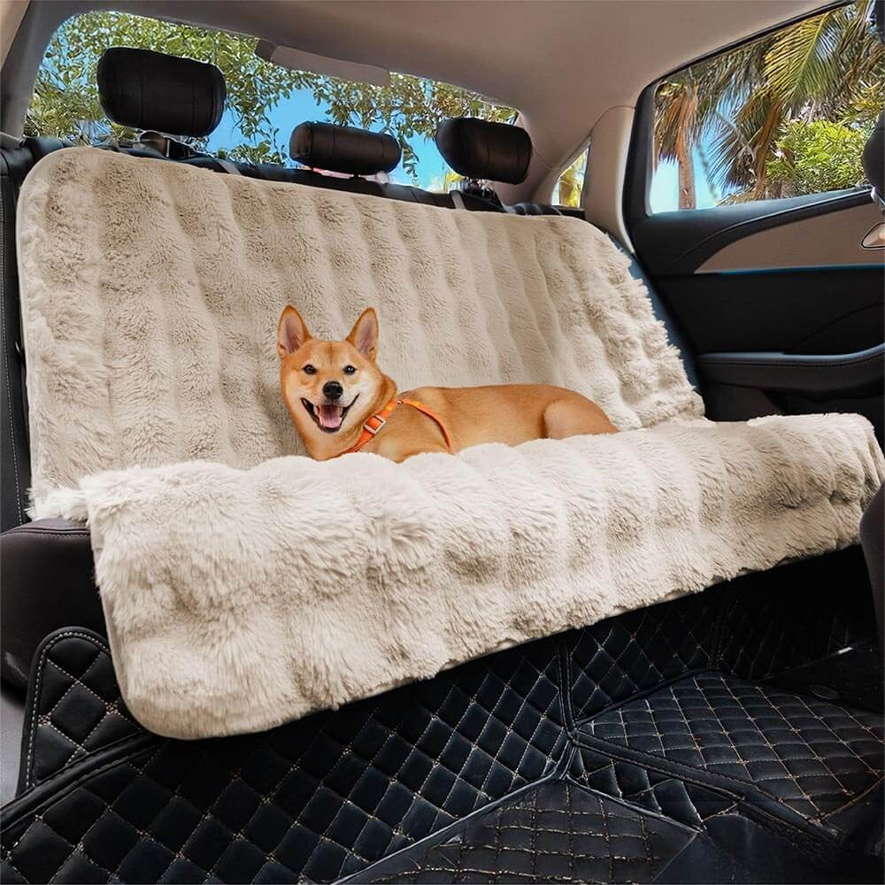 Cozy Pet Car Seat Cover Blanket Protector – Khaki / Full Seat