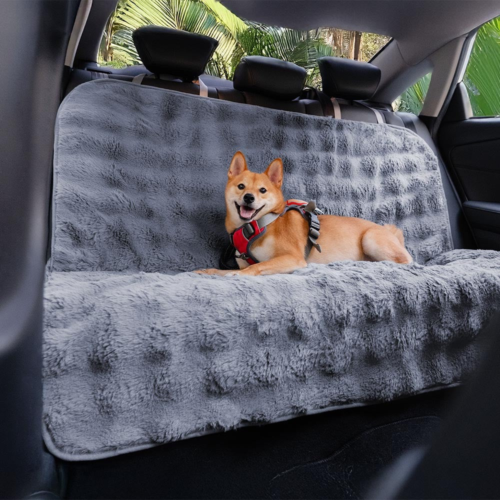 Cozy Pet Car Seat Cover Blanket Protector – Gray / Full Seat