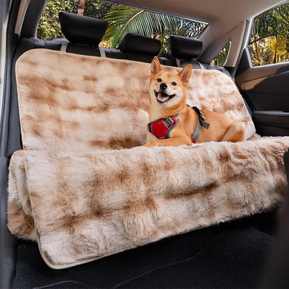 Cozy Pet Car Seat Cover Blanket Protector – Brown / Full Seat