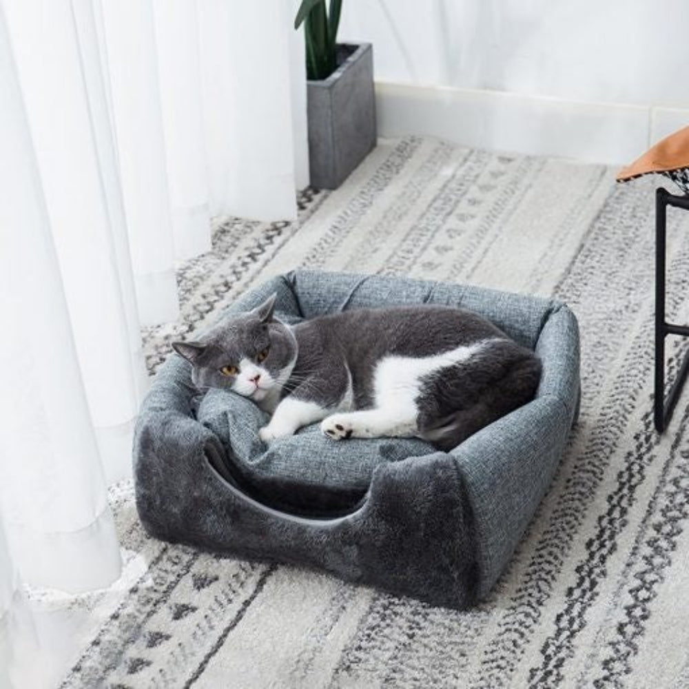 Soft Cat Bed House with Hideaway - Peties