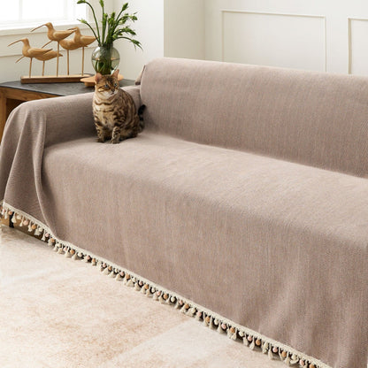 Durable Pet Proof Herringbone Sofa Slipcover