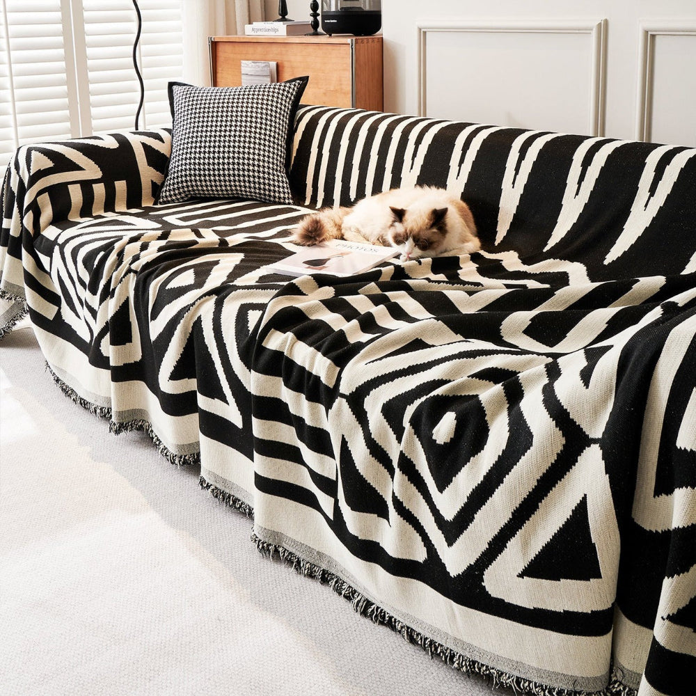 Colorful Patterned Sofa Slipcover