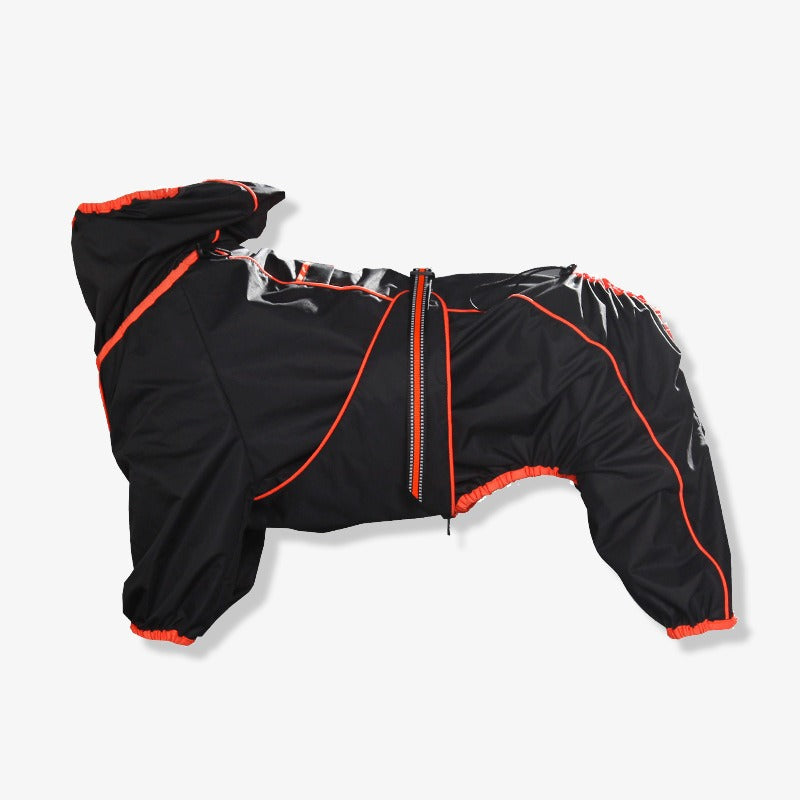Breathable Water Resistant Dog Rain Jacket – Black