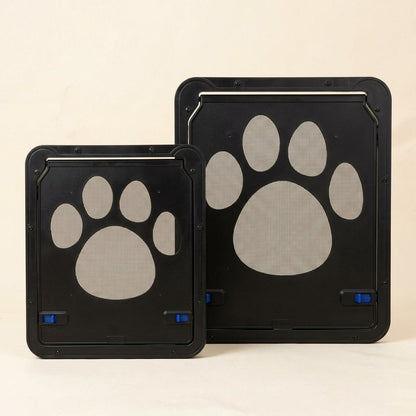 Magnetic lockable pet screen door – small 24 x 29 cm and large 37 x 42 cm sizes side by side