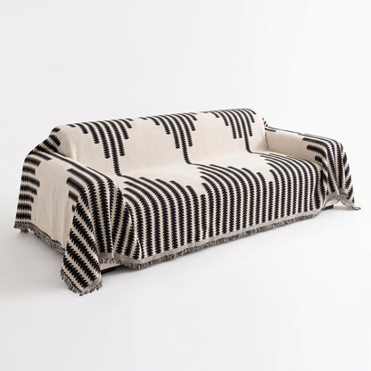 Soft Plush Reversible Scratch-Resistant Sofa Slipcover – chenille sofa cover on a plain white background