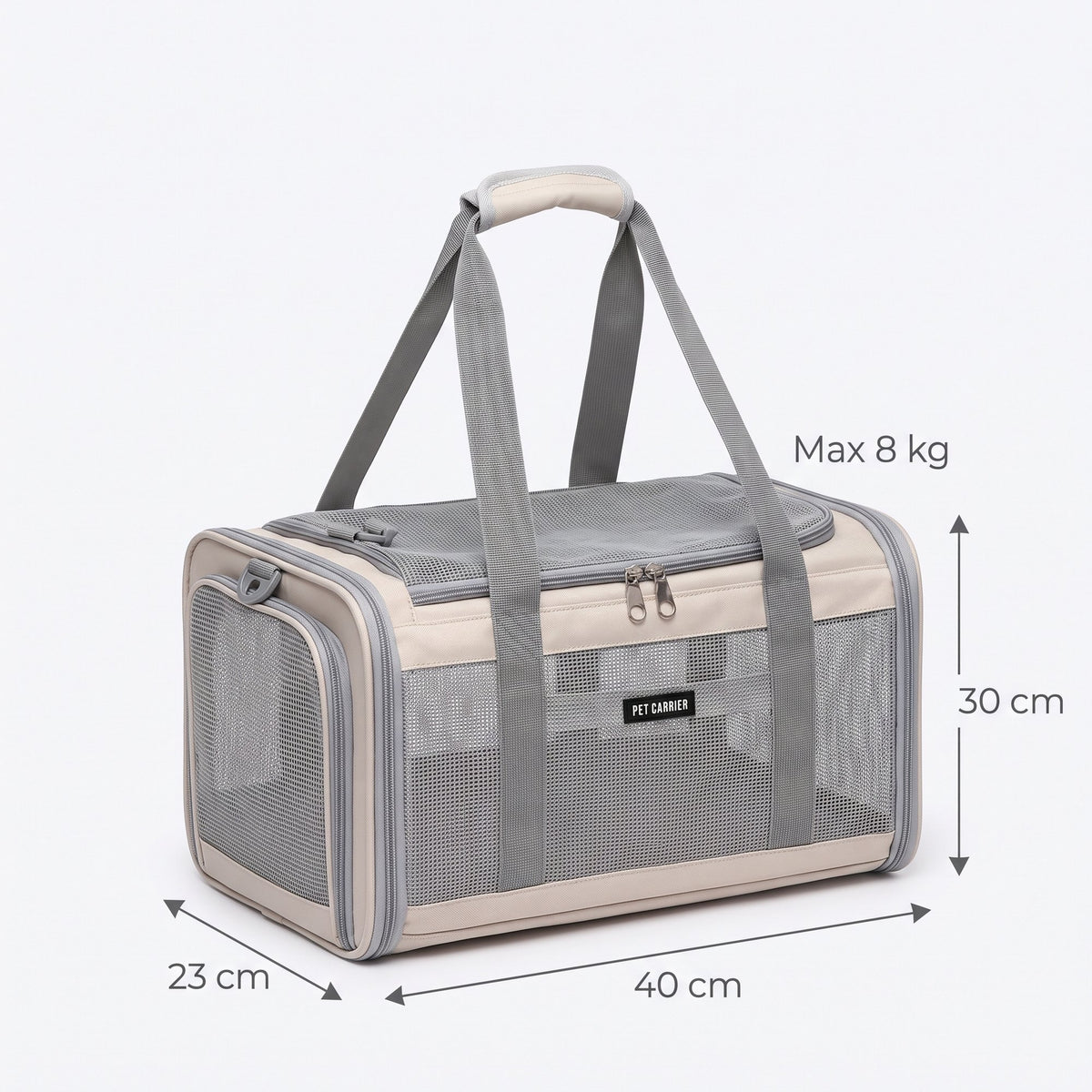 Zupawlio pet carrier dimensions 40 x 30 x 23 cm, max 8 kg